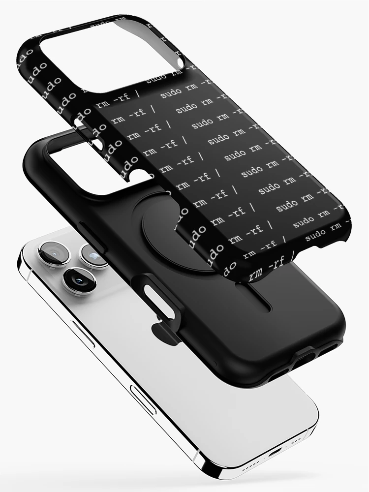 Thumbnail 2 of 4, iPhone Case, Clean start $ sudo rm -rf designed and sold by DeepProgramming.