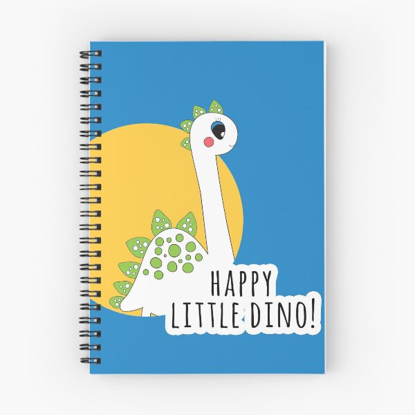 Item preview, happy little dino in blue designed and sold by happyartbymary.