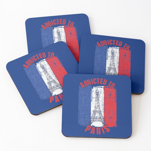 Item preview, ADDICTED TO PARIS GRUNGE EIFFEL TOWER DISTRESSED FRENCH FLAG THEME designed and sold by zenturtlemerch.