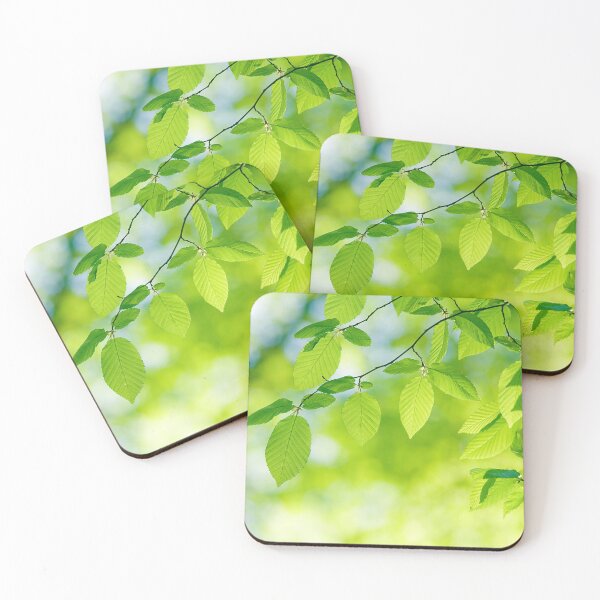 Item preview, Vivid Colors Hornbeam Tree Leaves at Spring in the Forest designed and sold by digoarpi.