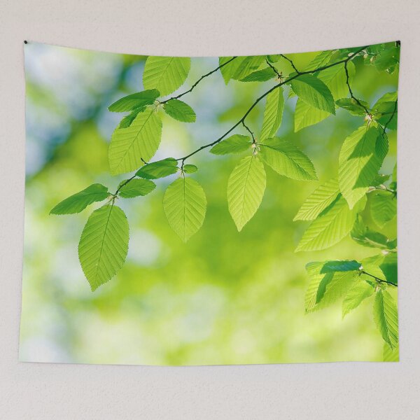 Item preview, Vivid Colors Hornbeam Tree Leaves at Spring in the Forest designed and sold by digoarpi.