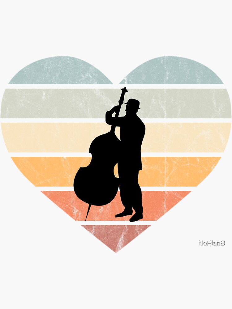 I Love Double Bass Retro Heart Sticker For Sale By Noplanb Redbubble 1052