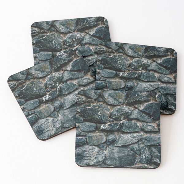 Item preview, Old grey stone wall texture with tint of blue  designed and sold by Photostacia.