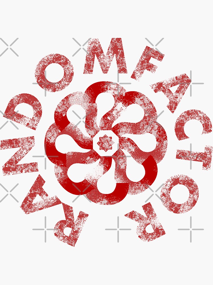 Thumbnail 3 of 3, Sticker, RandomFactor Logo Distressed Red designed and sold by TheRandomFactor.