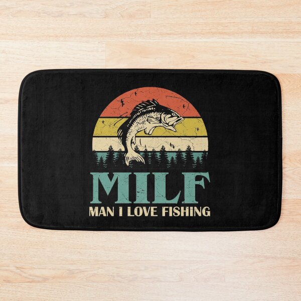 Item preview, MILF Man I Love Fishing Retro Vintage Sunset Funny Fishing Gift designed and sold by EvengoDesign89.
