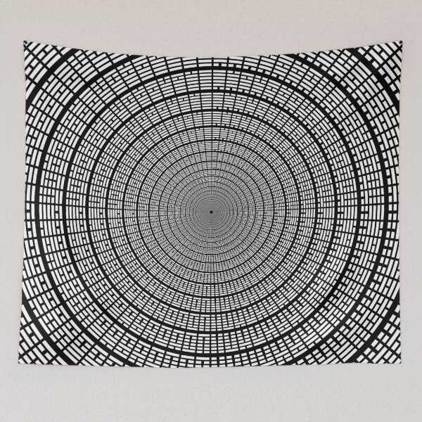 Item preview, I Ching Hexagrams Circle 002 White on Black designed and sold by Rupert Russell.