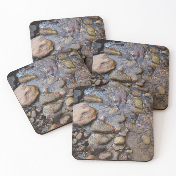 Item preview, Pebbled Rocky Stream, Mountain Creek with Running Water and Rich Colored Rocks with a Moody Atmosphere  designed and sold by PrettyLittlePic.