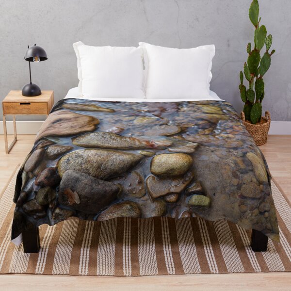 Item preview, Pebbled Rocky Stream, Mountain Creek with Running Water and Rich Colored Rocks with a Moody Atmosphere designed and sold by PrettyLittlePic.