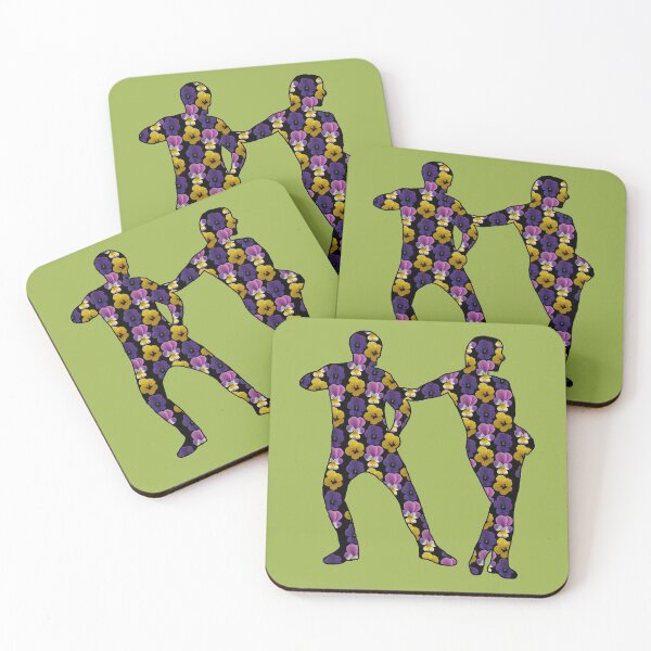 Item preview, Silhouette of dancing couple, filled with the flower pansy designed and sold by HKathPrint.