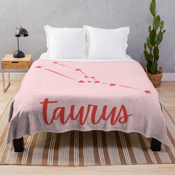 Item preview, minimalist taurus constellation in red and pink designed and sold by neopop.