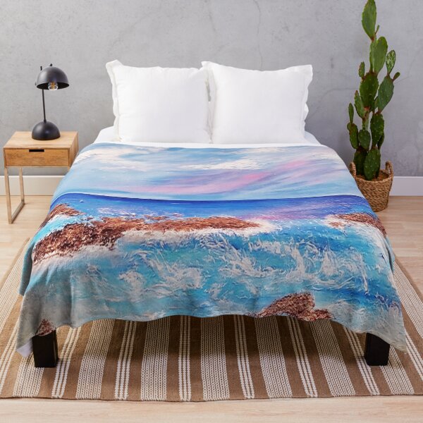 Item preview, Lazy Days of Summer Wavy Beach Artwork designed and sold by Ilana Khoshsima.