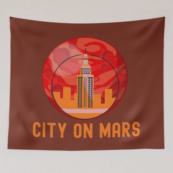 Item preview, City on Mars - Cute Mars  designed and sold by Vero De.