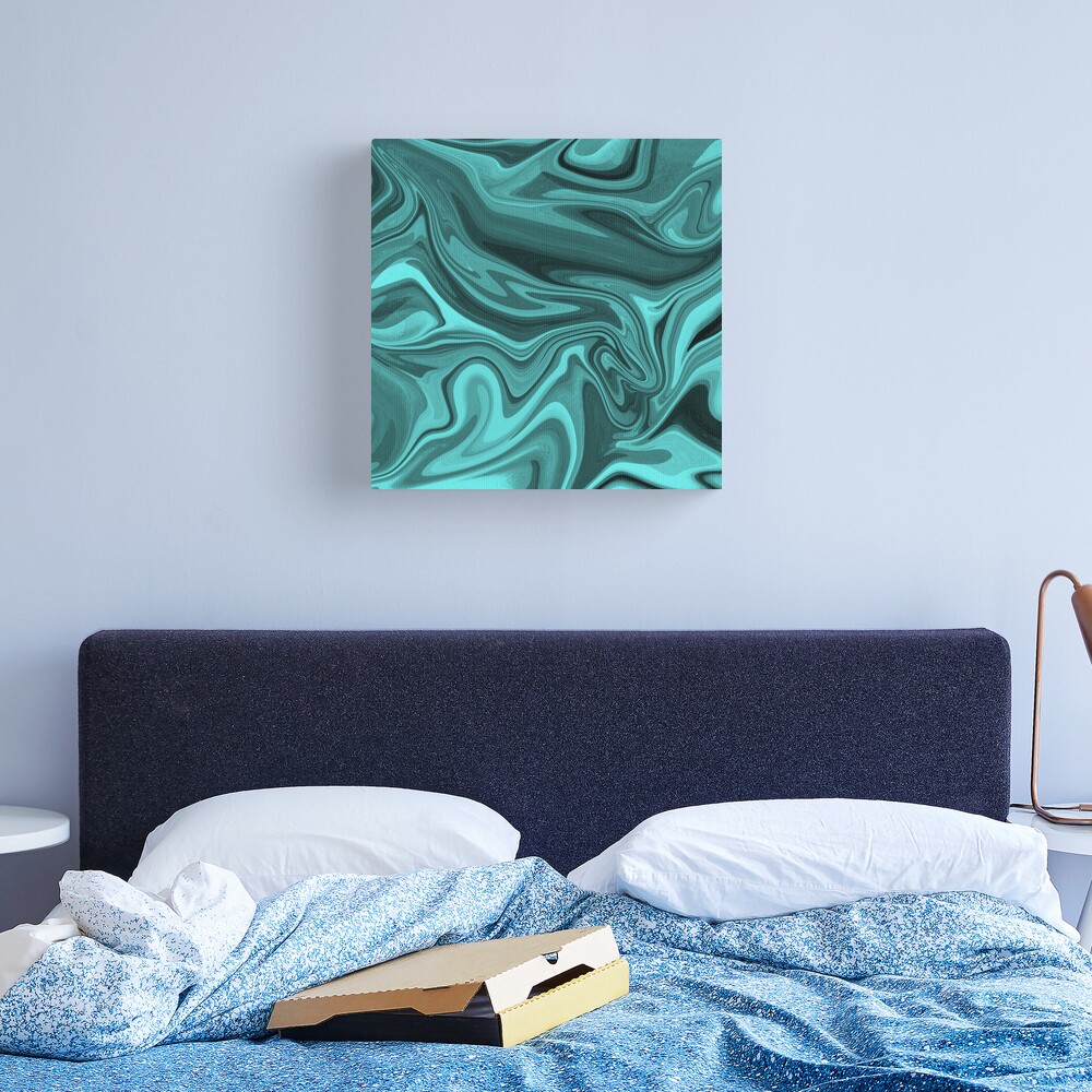 Teal Twirl Canvas Print