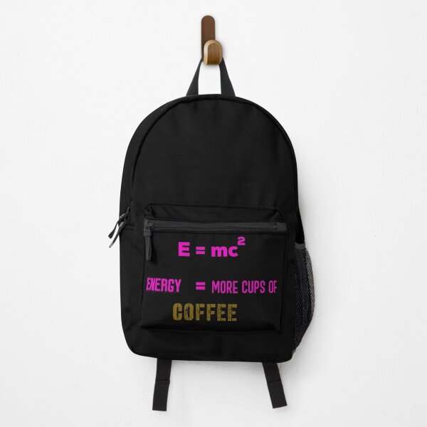 Item preview, E = mc2 Energy = More Cups Of Coffee !! On Black Background designed and sold by UncleStuScience.
