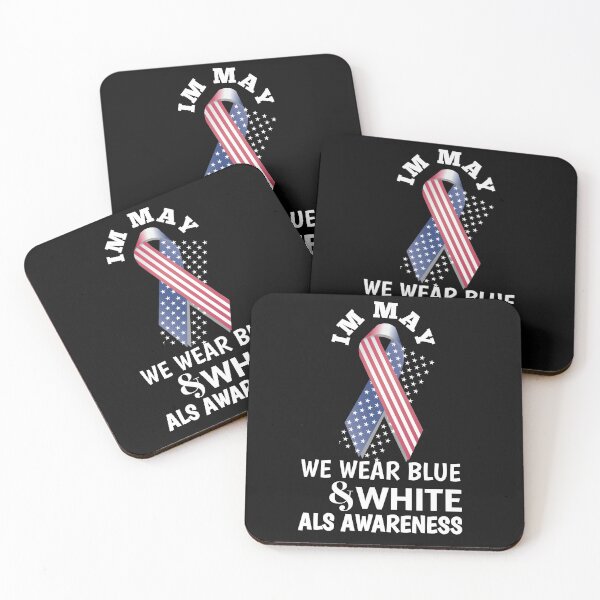 Item preview, Rainbow In May We Wear Blue And White Als Awareness designed and sold by The Nova Prints .