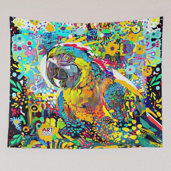 Item preview, PARROT on dark background designed and sold by nataliakuruch.