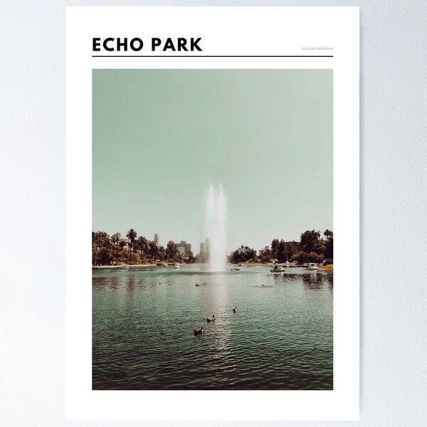 Item preview, Echo Park Lake Fountain  designed and sold by FigureAndFold.