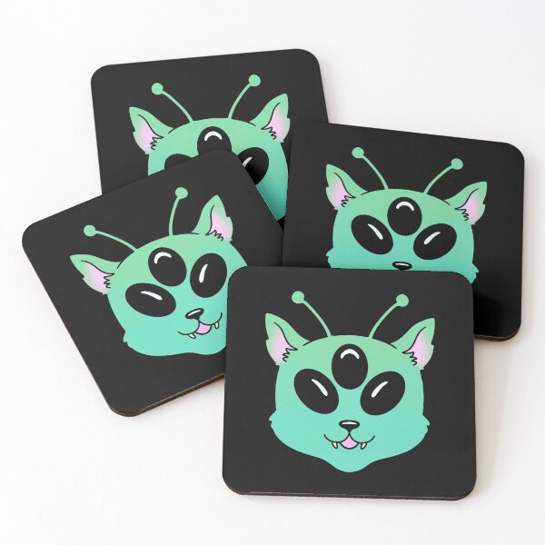 Item preview, Alien Cat Green Cute Kawaii Animal designed and sold by trajeado14.