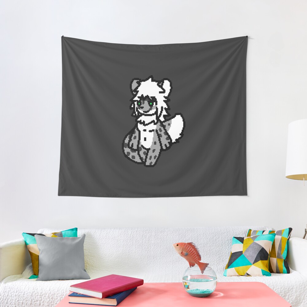 "Changed - Snow Leopard Walking Sprite" Tapestry for Sale by