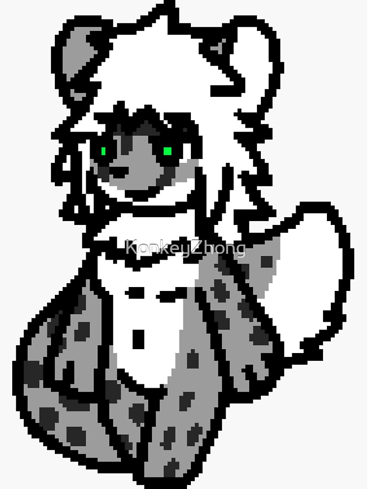 "Changed - Snow Leopard Walking Sprite" Sticker by KonkeyZhong | Redbubble