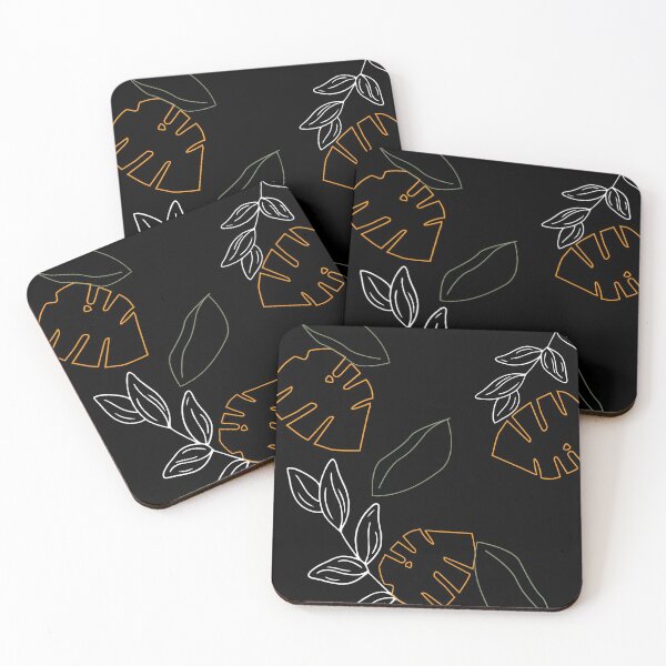 Item preview, Black Monstera Minimalistic Tropical Leaves designed and sold by amyshira7.