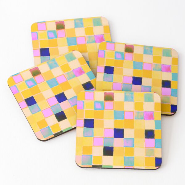 Item preview, Abstract happy colours square pattern checkered colourful design designed and sold by Marilena Strambu.
