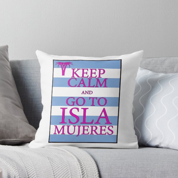Item preview, KEEP CALM AND GO TO ISLA MUJERES - PALM - Baby Blue/Pink designed and sold by NewNomads.