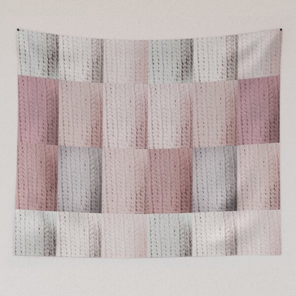 Item preview, Crochet Pink And Grey Quilt designed and sold by Designs By YL.