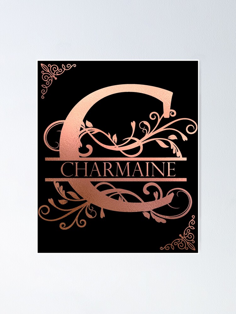 Imagen 1 de 3, Póster con la obra Charmaine Personalized Name Gifts with Beautiful Rose Gold Monogram Letter C. Simply Best Gift Ideas for Charmaine, diseñada y vendida por ArteSquare.
