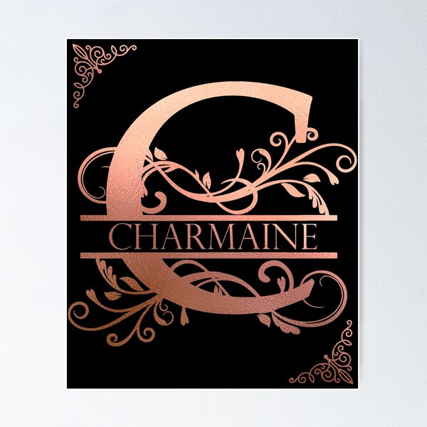 Item preview, Charmaine Personalized Name Gifts with Beautiful Rose Gold Monogram Letter C. Simply Best Gift Ideas for Charmaine designed and sold by ArteSquare.