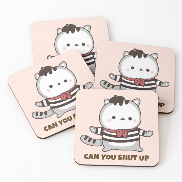Item preview, Can You Shut Up Funny Cat Mime designed and sold by Wachi-A.