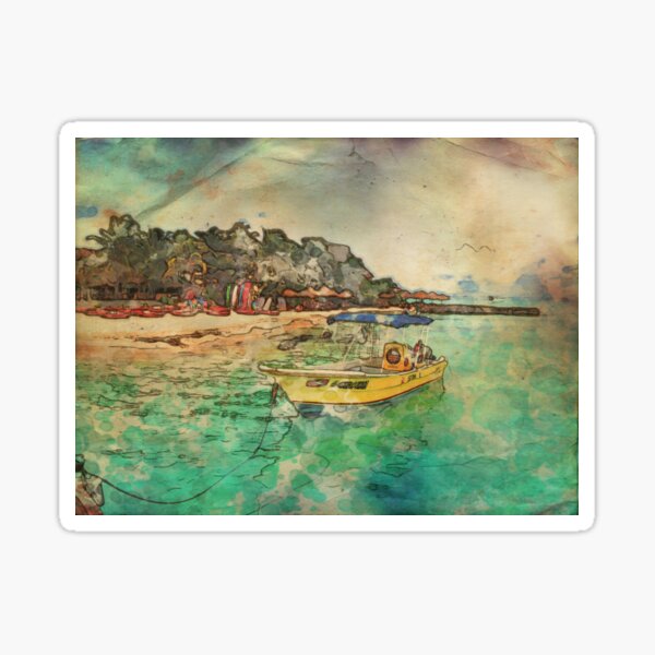 View from Avalon Bridge Isla Mujeres Sticker