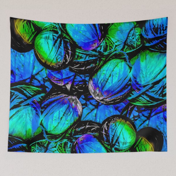 Item preview, Yarn Bombing Collage Blues designed and sold by Designs By YL.