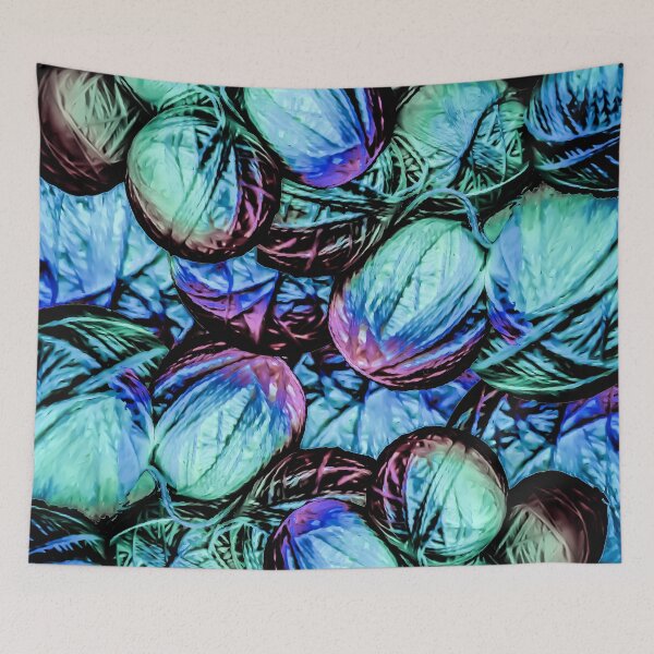 Item preview, Yarn Bombing Collage Teal designed and sold by Designs By YL.