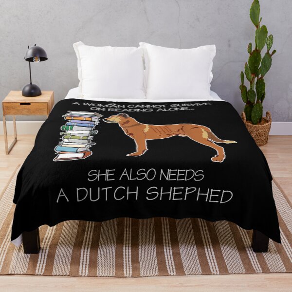 Item preview, A Woman Cannot Survive On Reading Alone Dutch Shepherd Dog  designed and sold by sariyahharry.