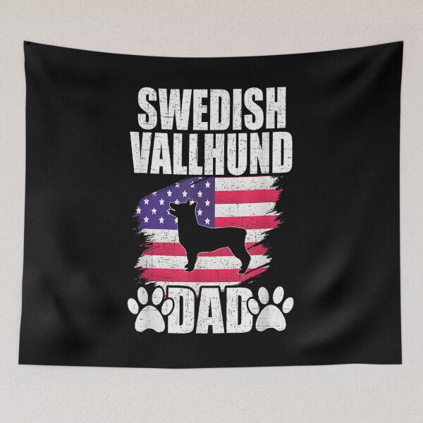 Item preview, Swedish Vallhund Dad Dog Lover American Us Flag  designed and sold by sariyahharry.