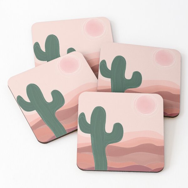 Item preview, Desert Scheme with Cactus in Rose Hues designed and sold by JnetLively.