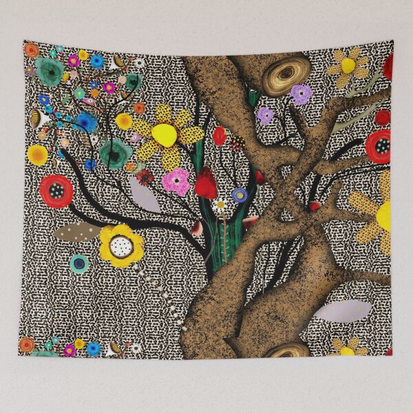 Item preview, Amazing wood phanter landscape tree rings blooming brown designed and sold by rupydetequila.