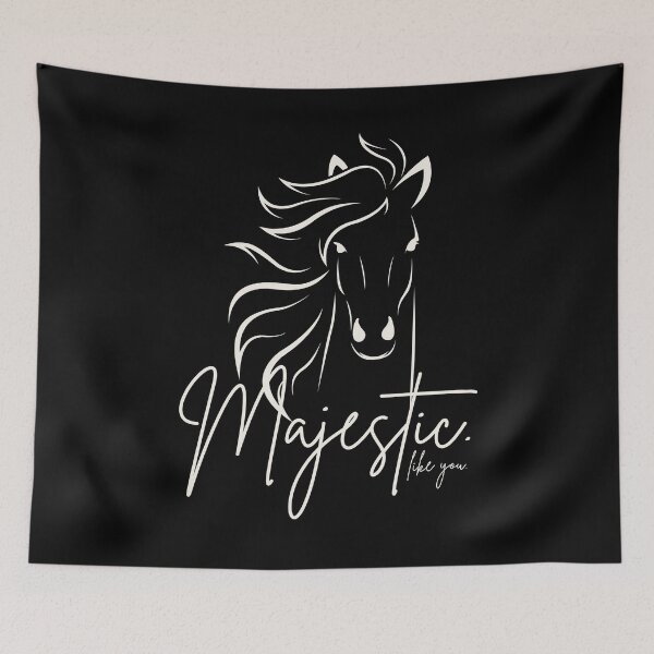Item preview, Classic Black & White "Majestic ... like you" Horse  designed and sold by Dream Big! by E. H..