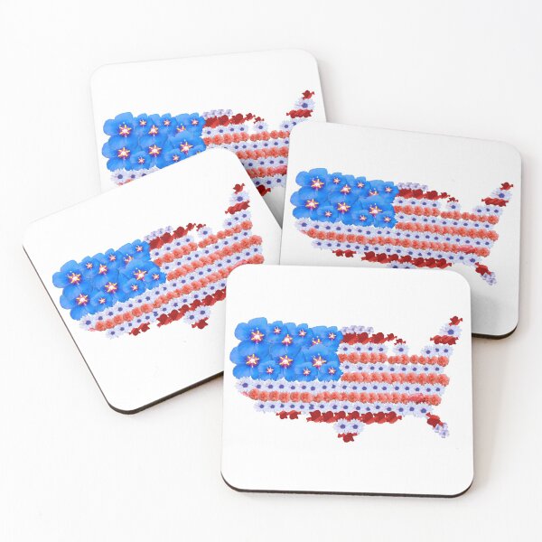 Item preview, American flag map designed and sold by cizito.