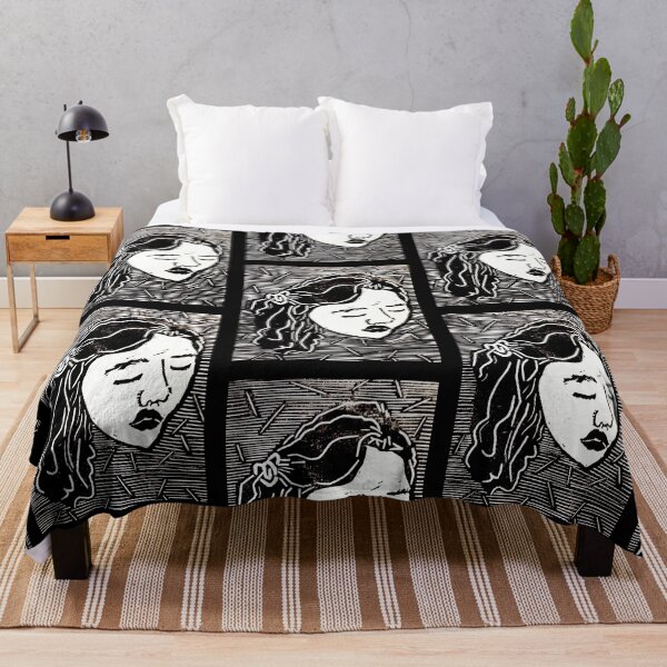 Item preview, Tokyo Subway Girl Blockprint designed and sold by Amy  Grover.