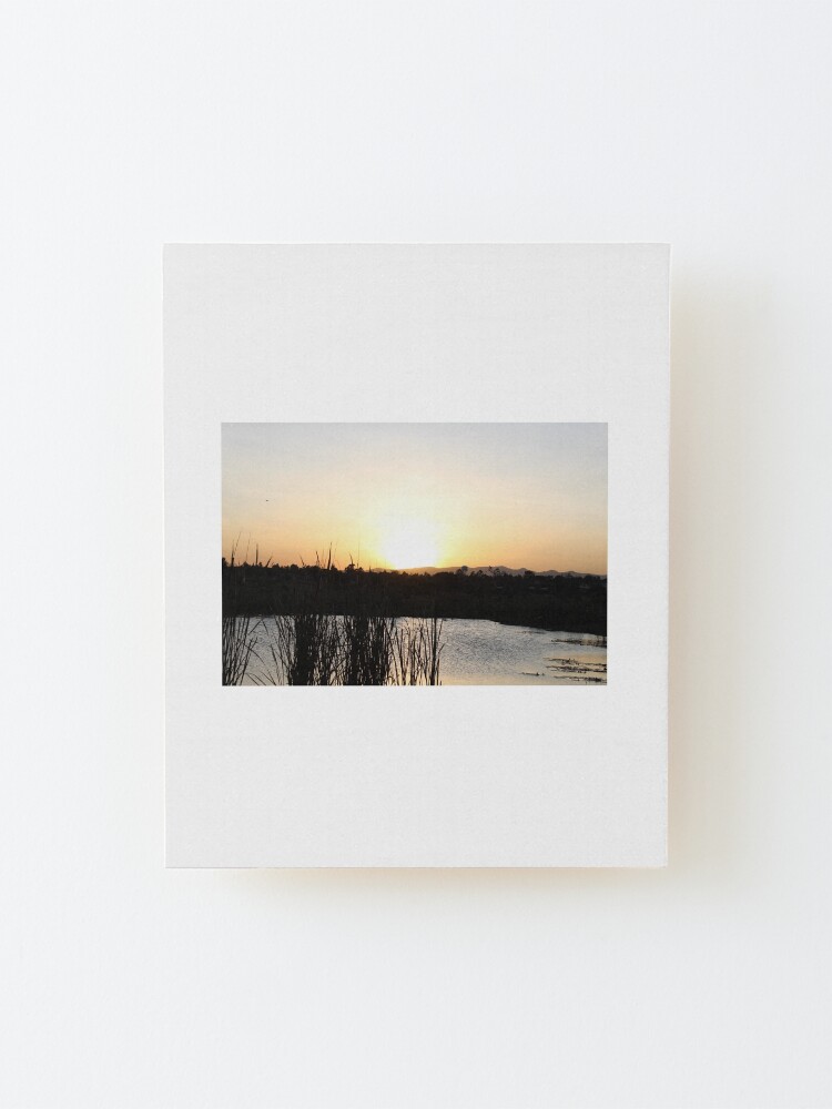 Alternate view of The Sunset Lake Collection Mounted Print