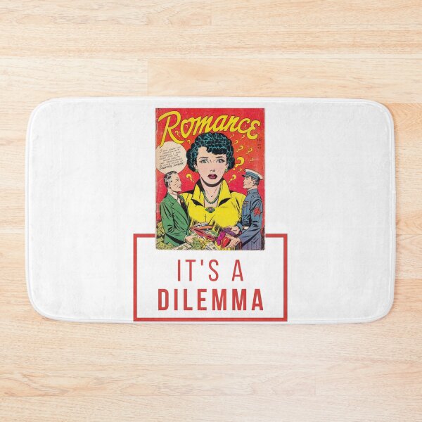 Item preview, IT'S A DILEMMA | love + romance vintage comic style for lovers of retro  designed and sold by Le Plus Three.