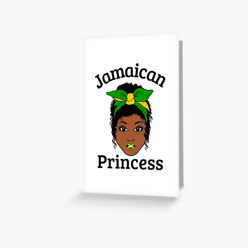 Jamaican Princess in Jamaica Flag Colors for Jamaican Teens and Girls Art Print