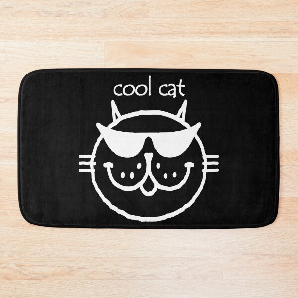 Item preview, cool cat (white outline) designed and sold by RawSunArt.