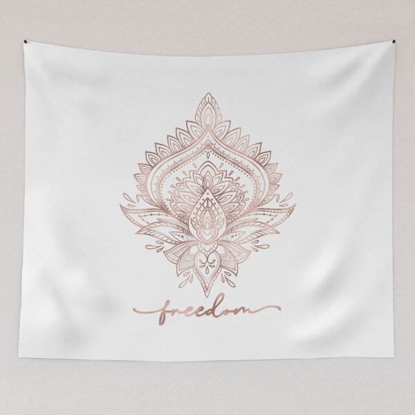 Item preview, Freedom with Lotus Mandala (Rose Gold) designed and sold by squishyrainbow.