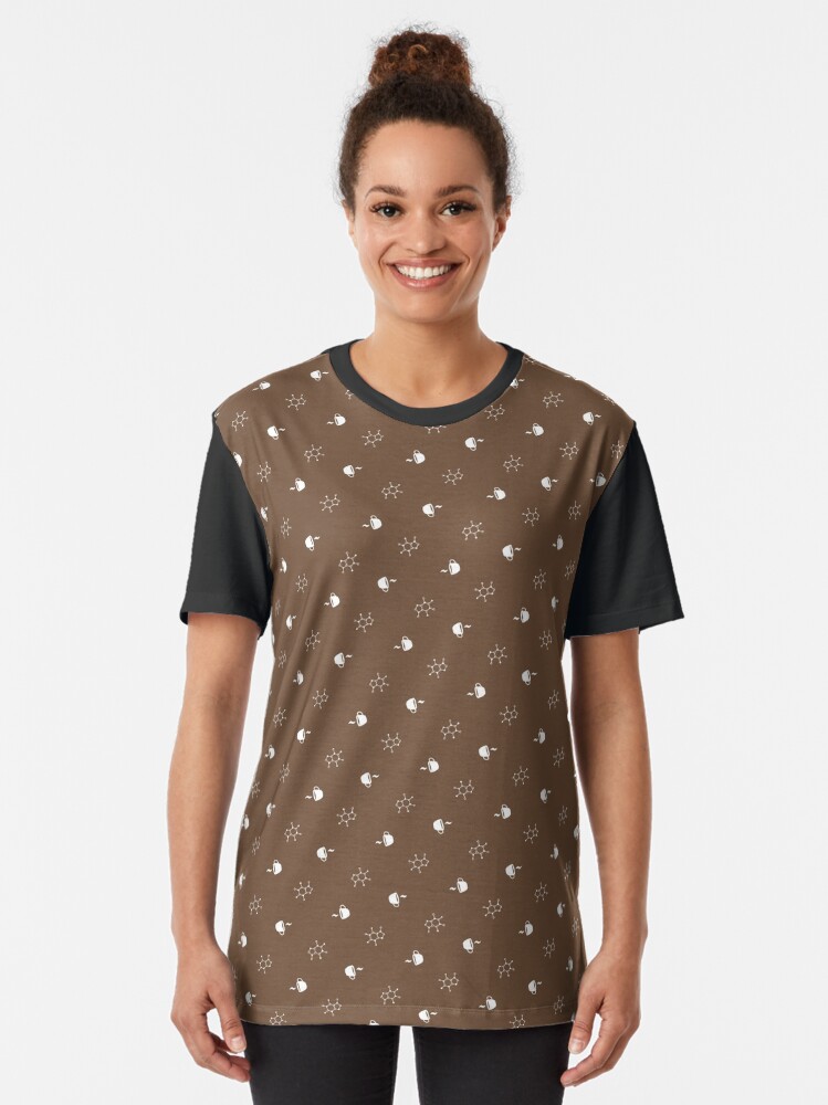 Alternate view of Caffeine & Coffee Graphic T-Shirt