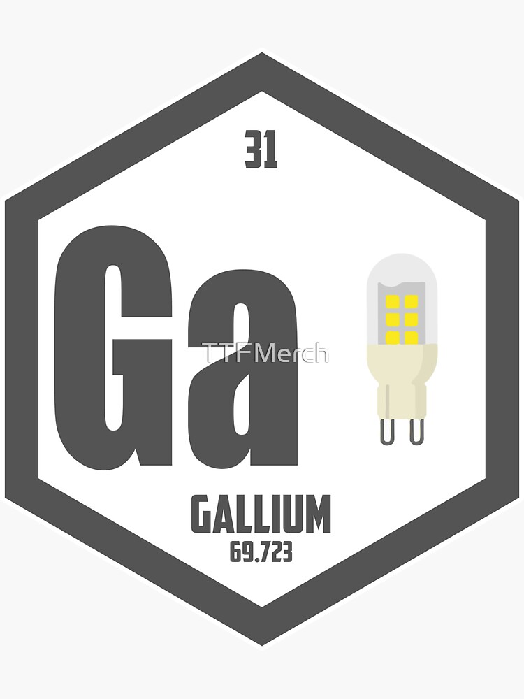 "Gallium Chemical Element Periodic Table Gift" Sticker for Sale by TTFMerch Redbubble