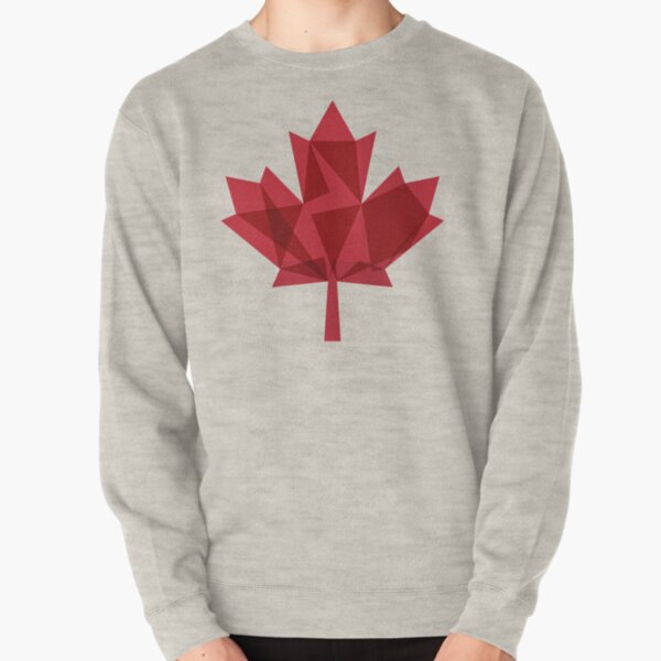 White sweater with sales red maple leaf