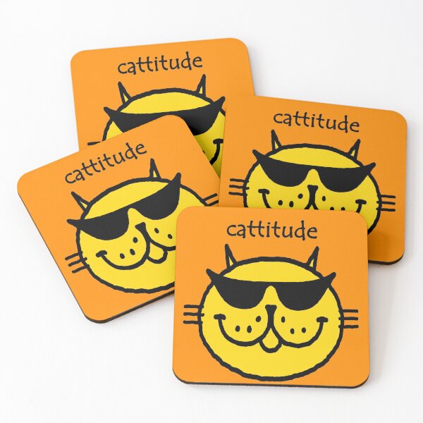Item preview, cattitude designed and sold by RawSunArt.